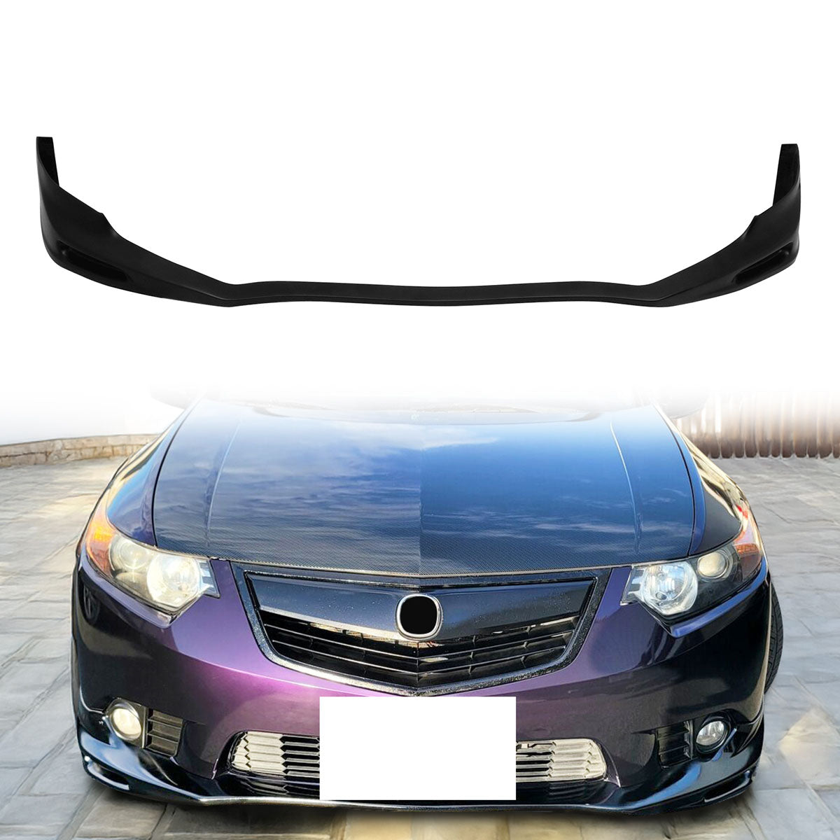 2011-2014 Acura TSX Unpainted Black Front Bumper Lip PU
