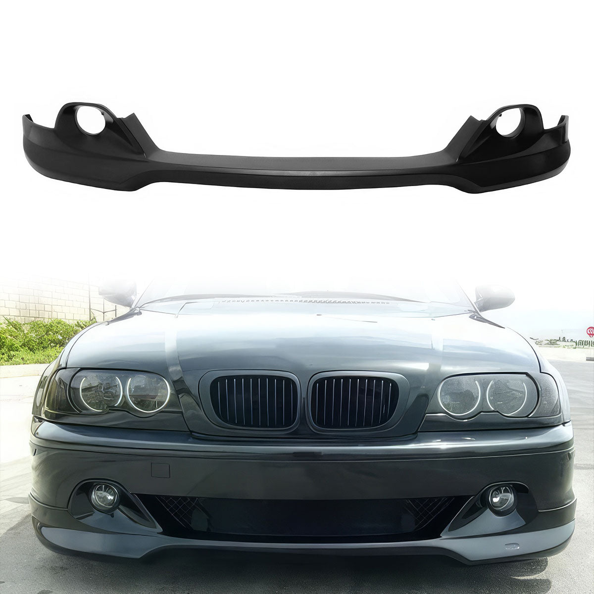 2004-2006 BMW E46 3-Series LCI AC Style Unpainted Front Bumper Lip PU