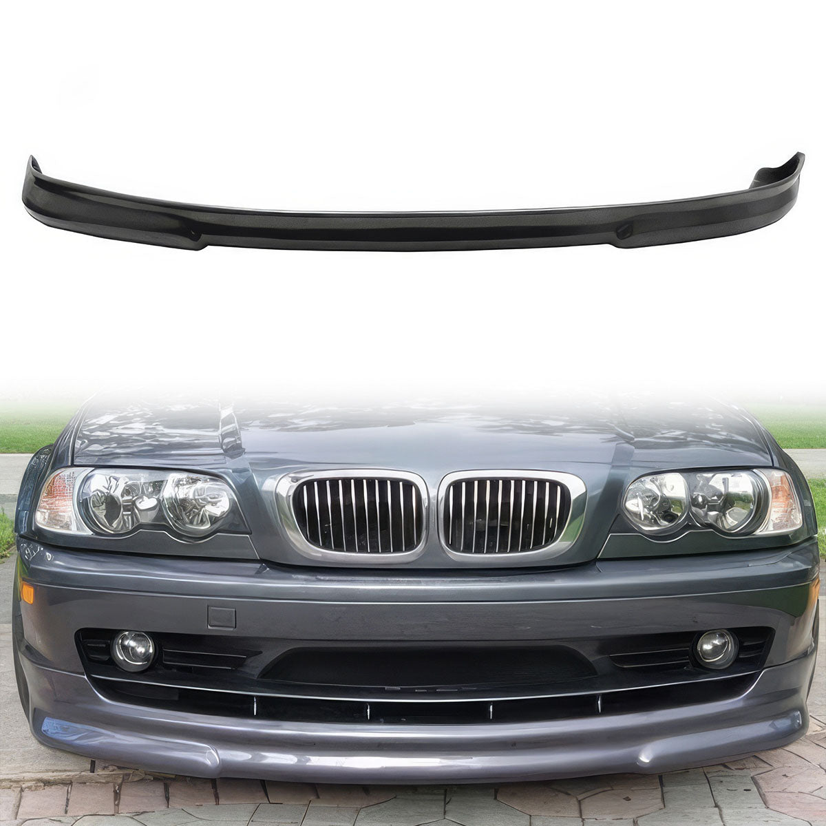 1999-2001 BMW E46 3 Series 4DR H2 Style Unpainted Front Bumper Lip PU