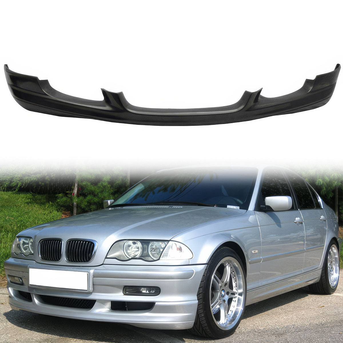 1999-2001 BMW E46 Euro Style Black Front Lip SplitterChin Spoiler PU