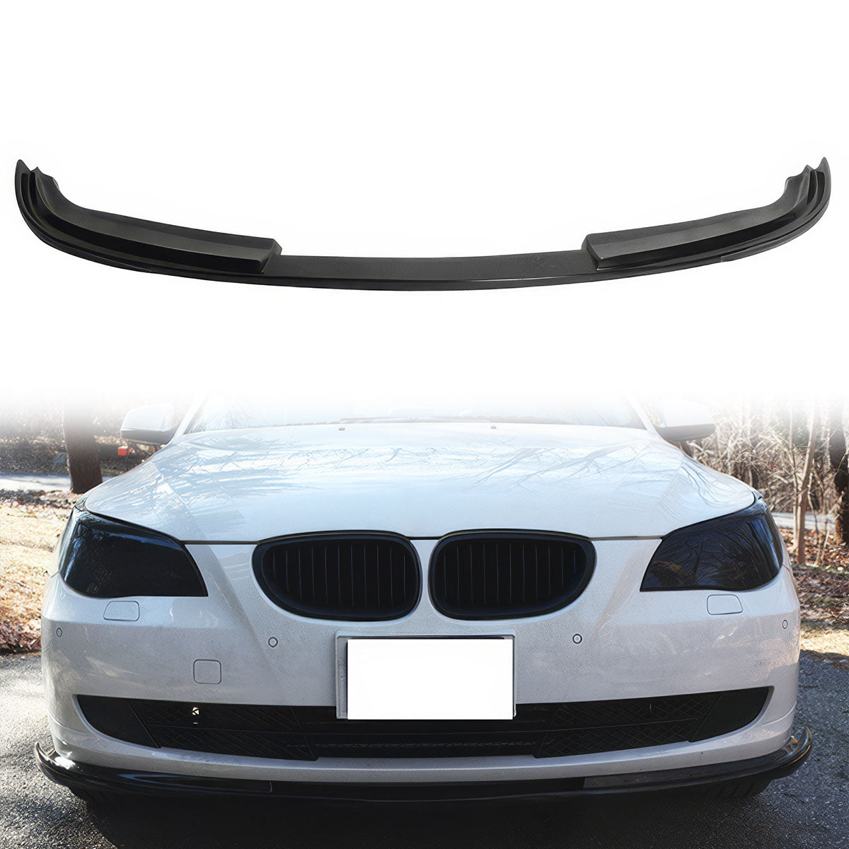 2008-2010 BMW E60 5 Series LCI H Style Unpainted Front Bumper Lip PU