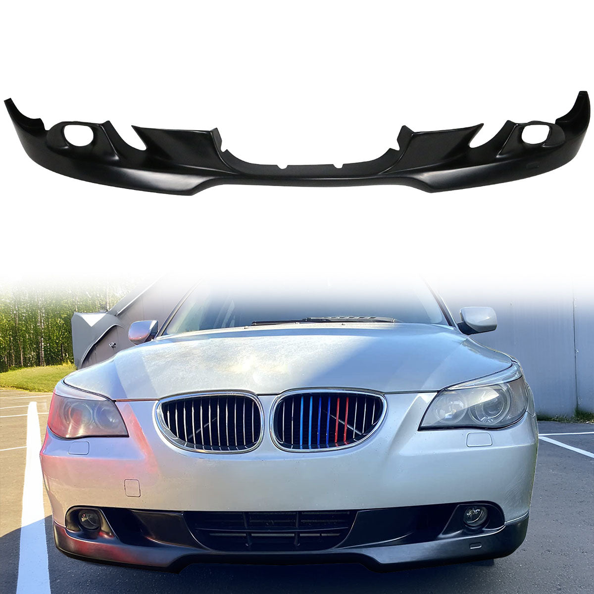 2004-2007 BMW E60 E60 5-Series AC Style Black Front Bumper Lip PU