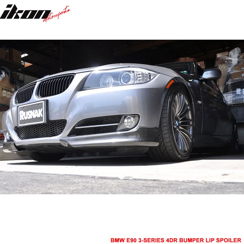 2005-2008 BMW E90 3 Series 4DR EURO Style Front Lip SplitterMatte CF