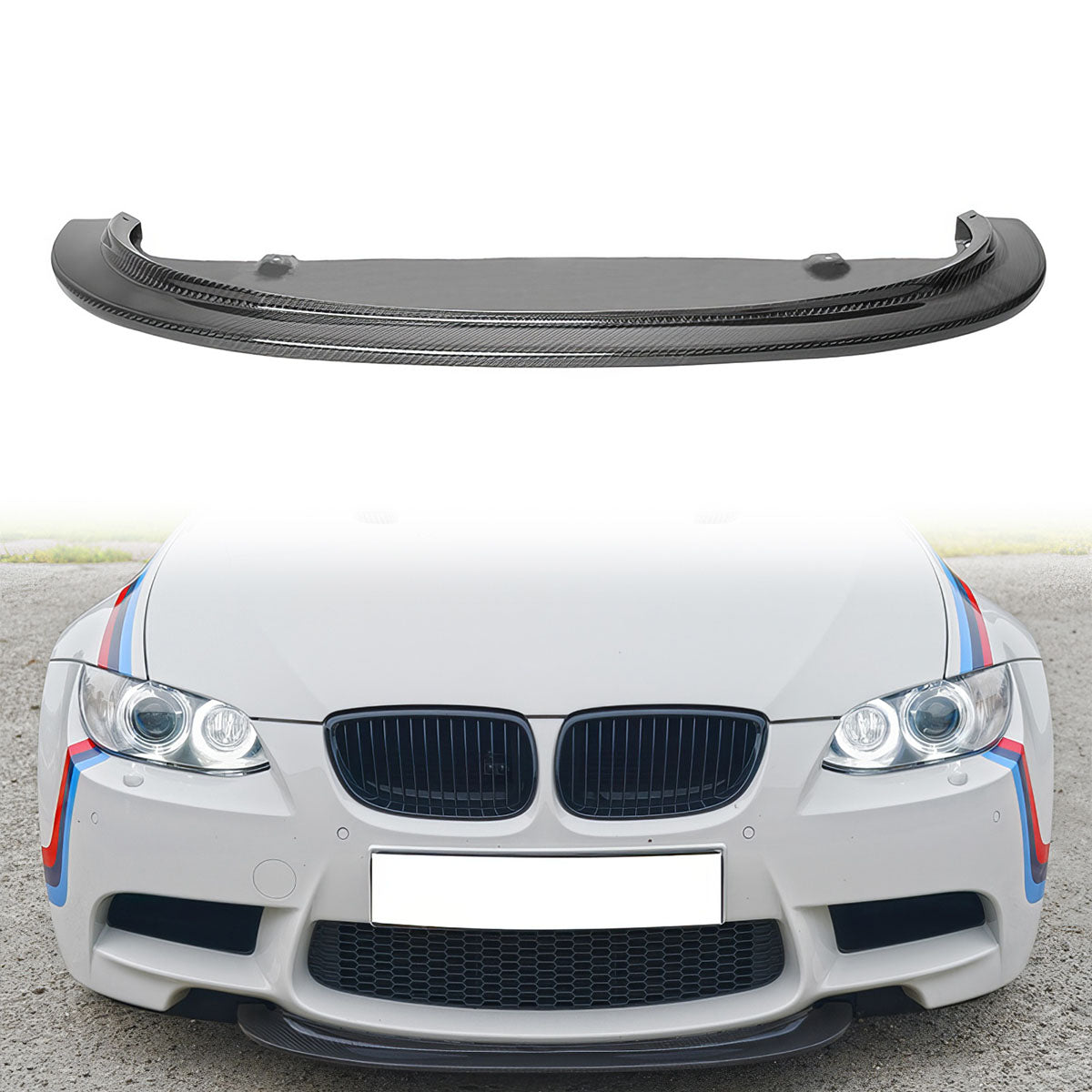 2008-2013 E90 E92 E93 M3 CRT Style Front Bumper Lip Carbon Fiber CF