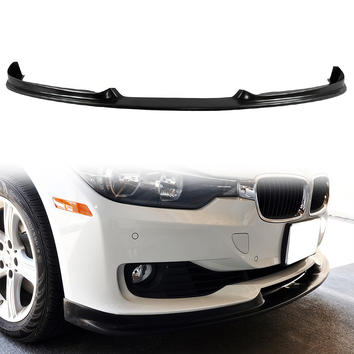 2012-2015 BMW F30 3-Series Sedan H Style Unpainted PU Front Bumper Lip