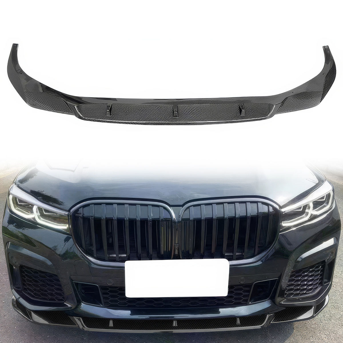 2020-2022 BMW 7 G12 IKON Style Painted Front Bumper Lip Spoiler PP