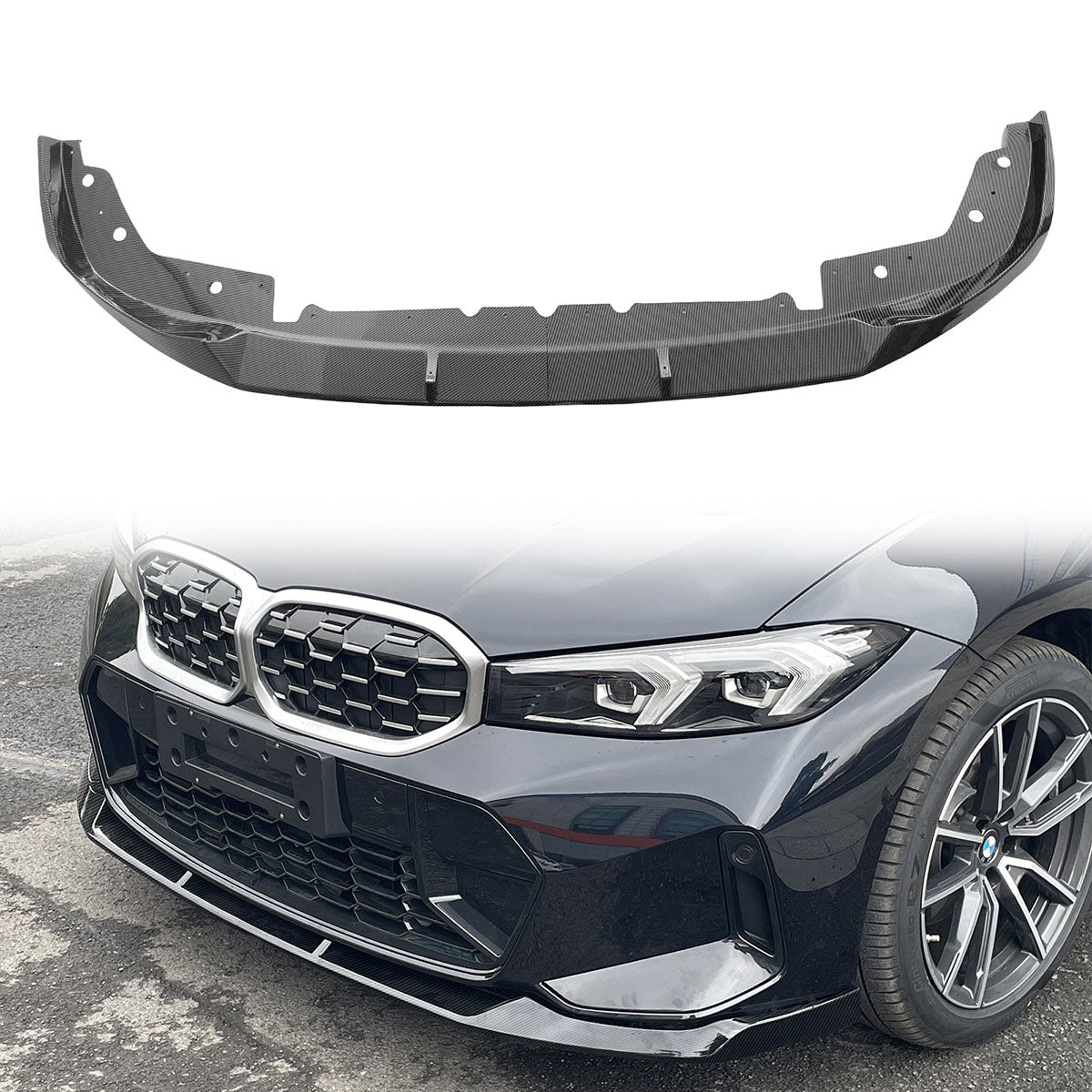2023-2025 BMW G20 M Sport M340i Front Lip M Performance 2PC Black