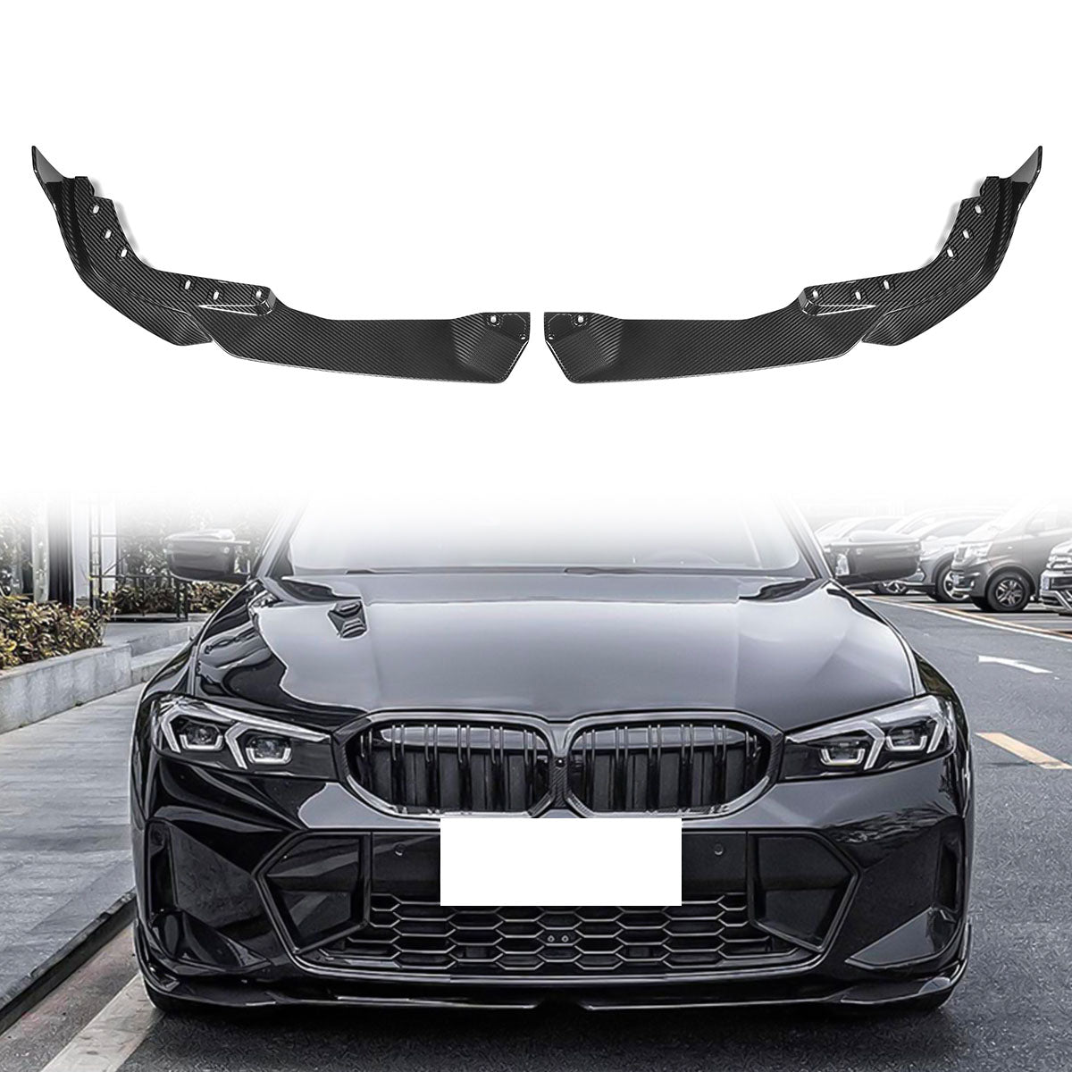 2023-2025 BMW G20 M Sport M340i Front Lip M Performance 2PC Black