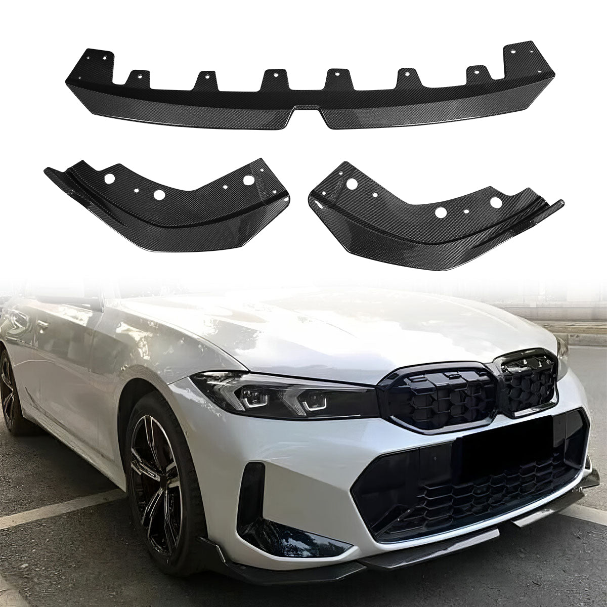 2023+ BMW G20 M Sport M340i Front Lip M Performance Style