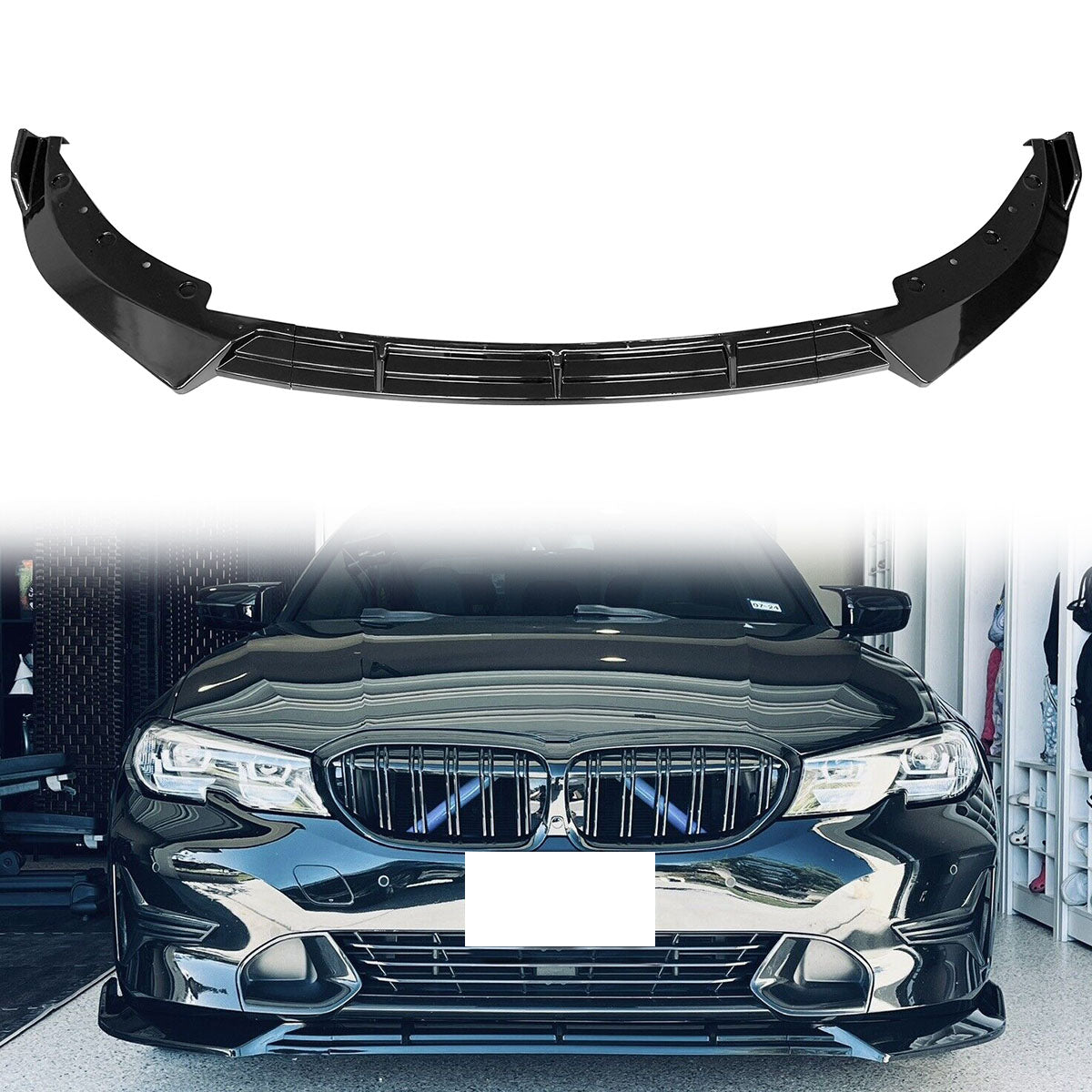 2019-2022 BMW G20 Sport Line 3PCS IKON Style Front Bumper Lip PP