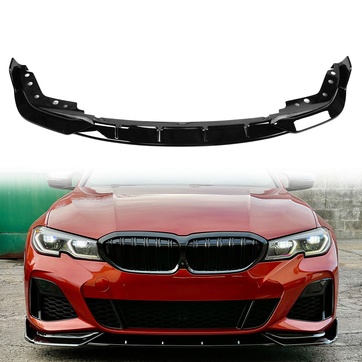 2019-2022 BMW G20 330i M Sport M340i 3PC Front Bumper Lip PP