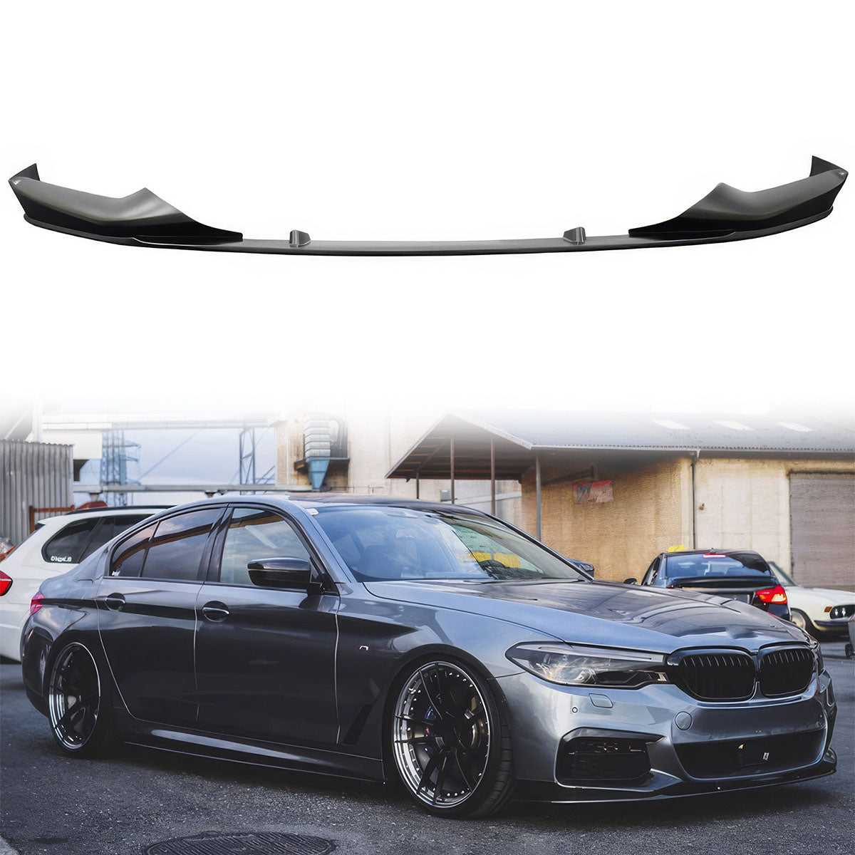 2017-2020 BMW 5 Series G30 M Sport Painted Front Bumper Lip Spoiler PP
