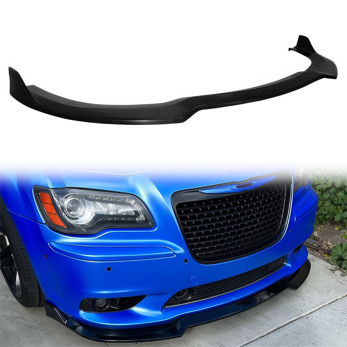 2012-2014 Chrysler 300 SRT8 IKON Style Unpainted Front Bumper Lip PU