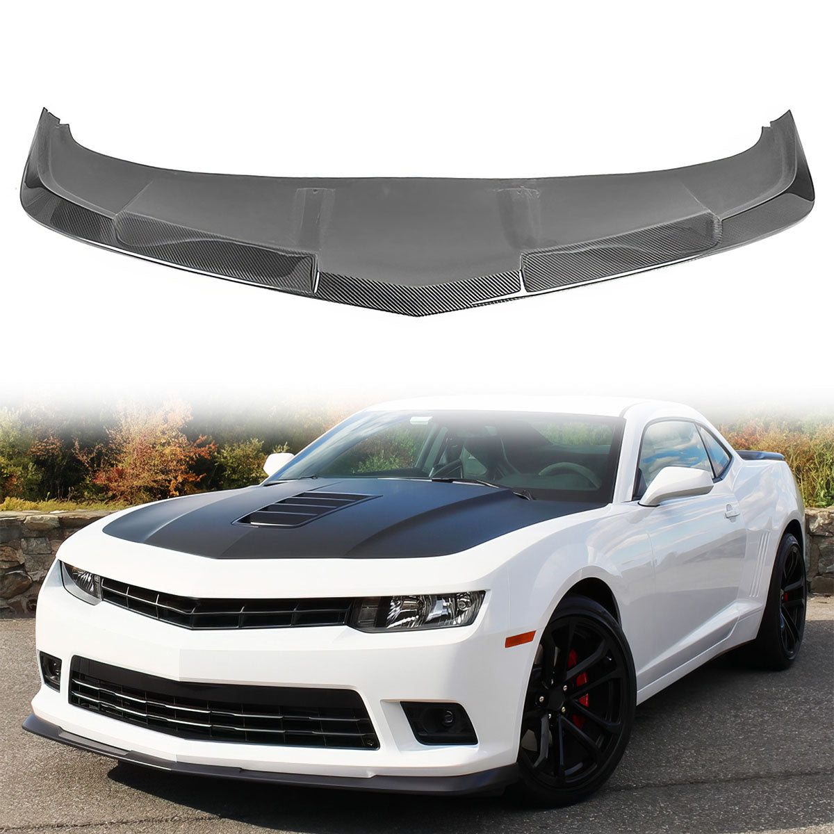 2014-2015 Chevrolet Camaro SS 1LE Style Front Bumper Lip Carbon Fiber