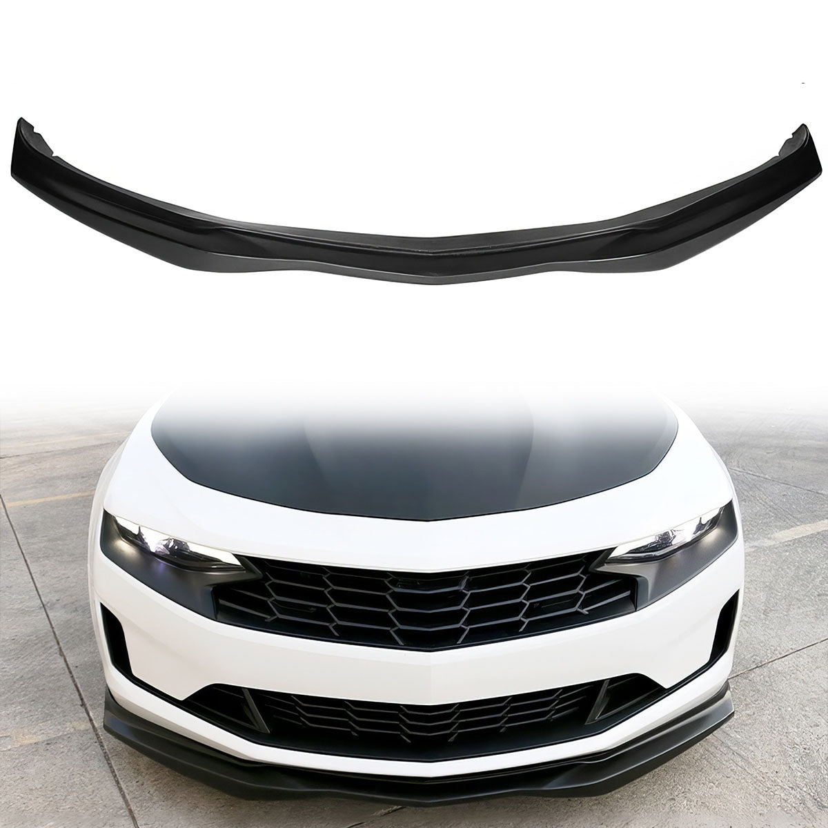 2016-2018 Chevrolet Camaro SS AC Style Black Front Bumper Lip PU