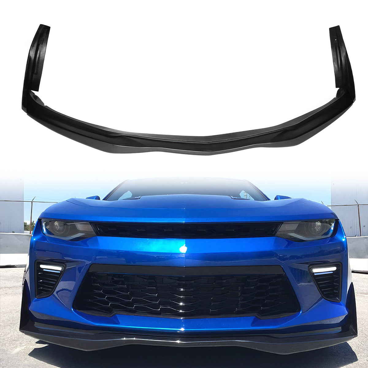 2016-2018 Chevy Camaro SS IKON V5 Style Unpainted Front Bumper Lip 3PC