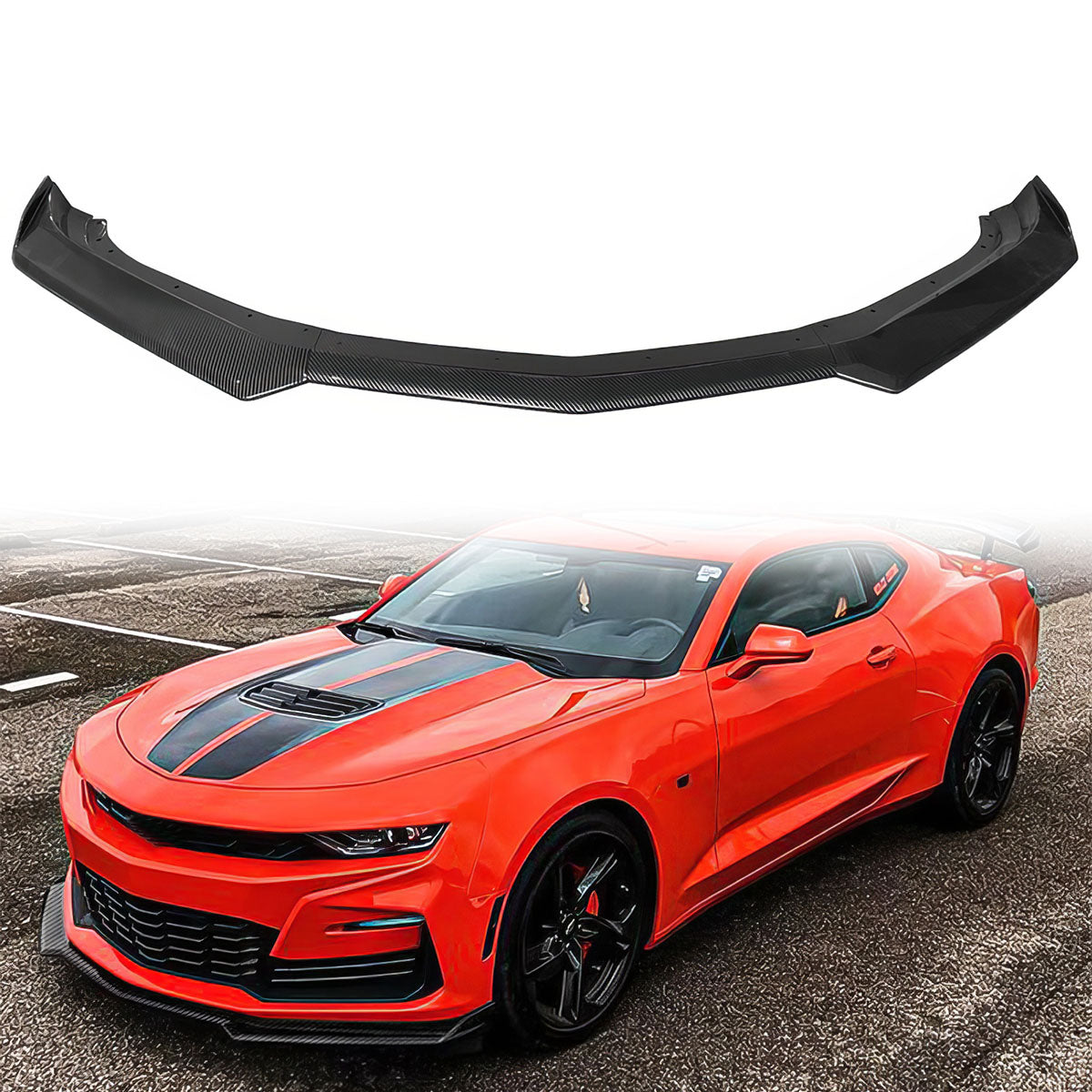 2016-2024 Chevy Camaro Front Lip Spoiler 1LE Style 3PCS ABS
