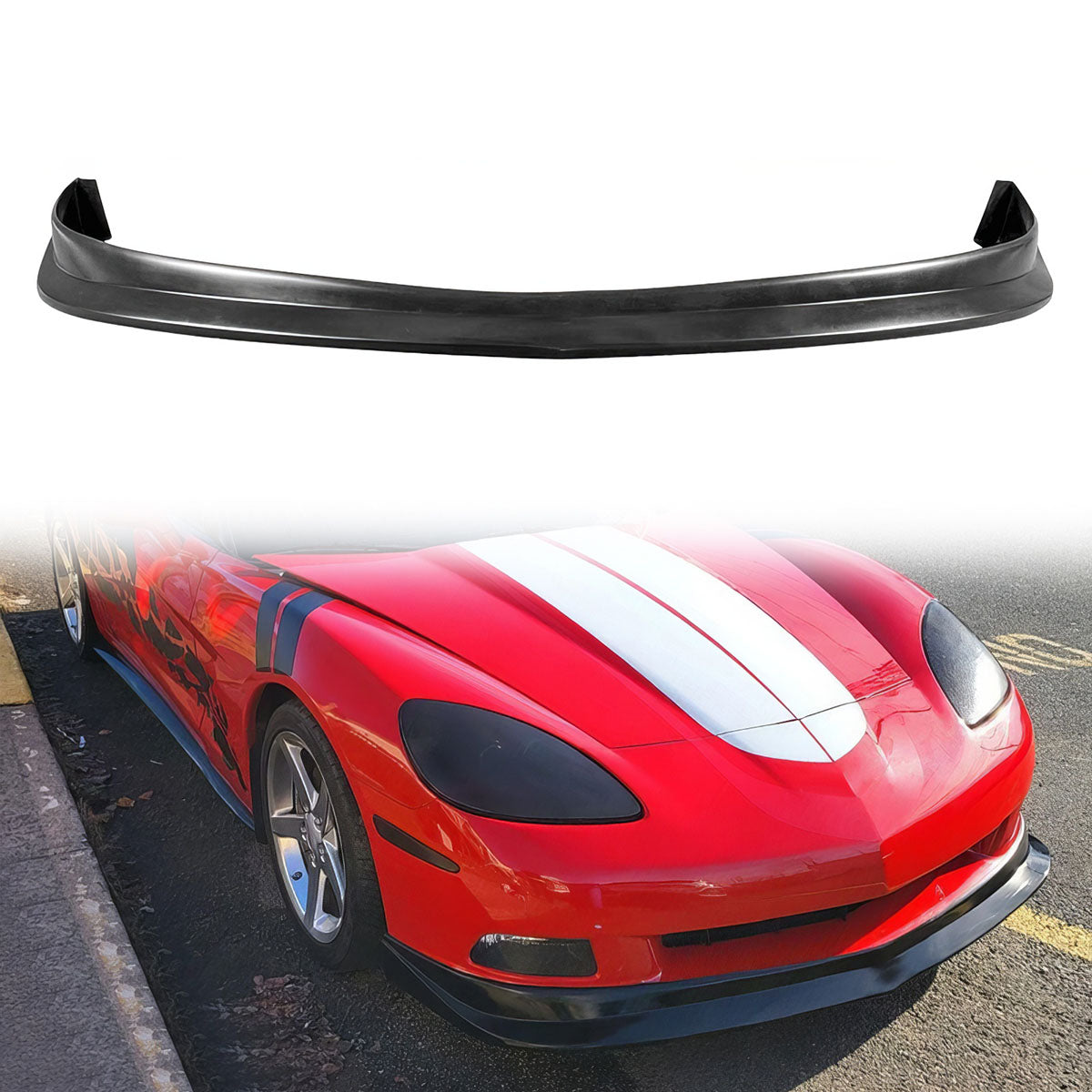 2005-2013 Chevy Corvette C6 Base C6 ZR1 Style Front Bumper Lip PU