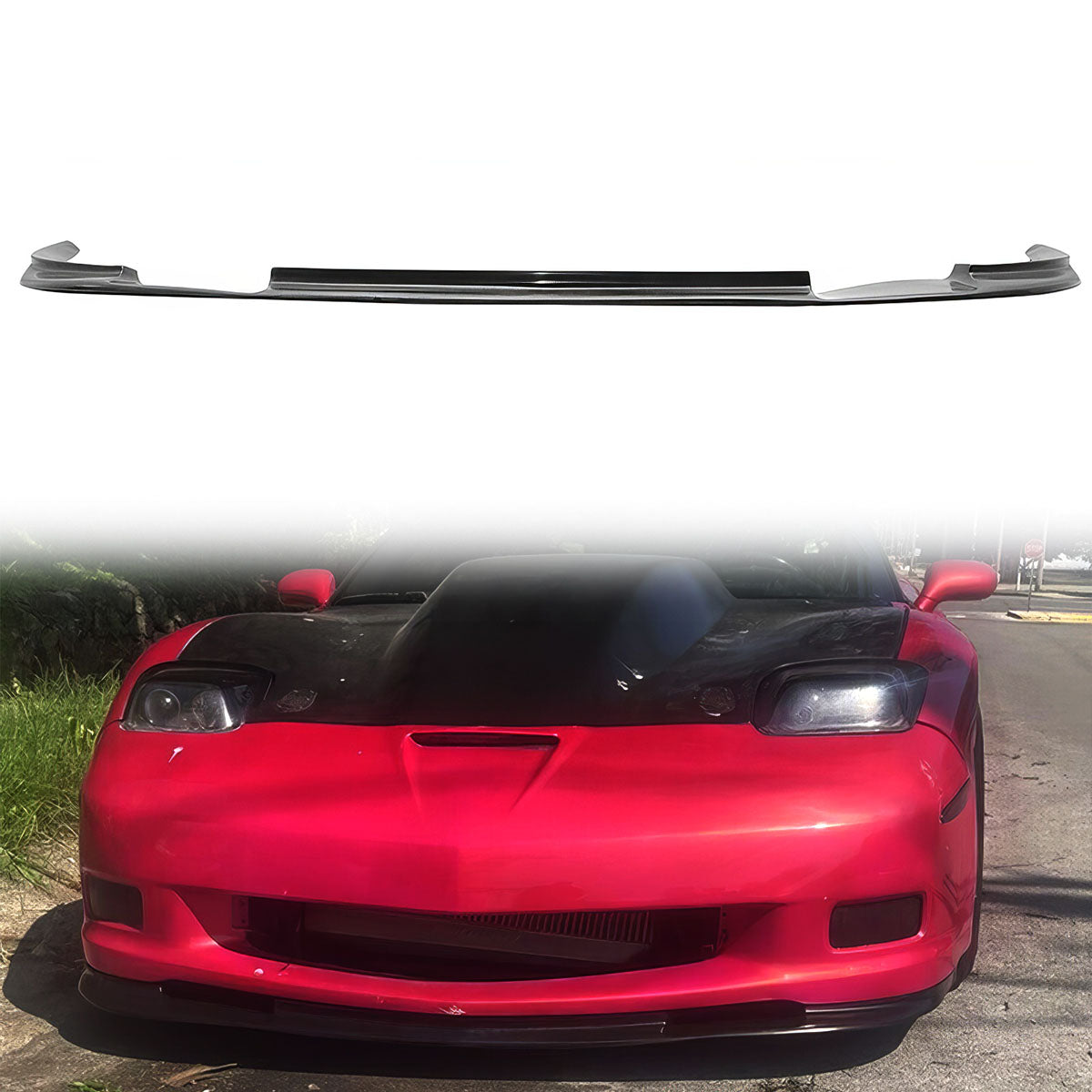 2005-2013 Chevy Corvette C6 Z06 ZR1 Style Front Bumper Lip Spoiler PU