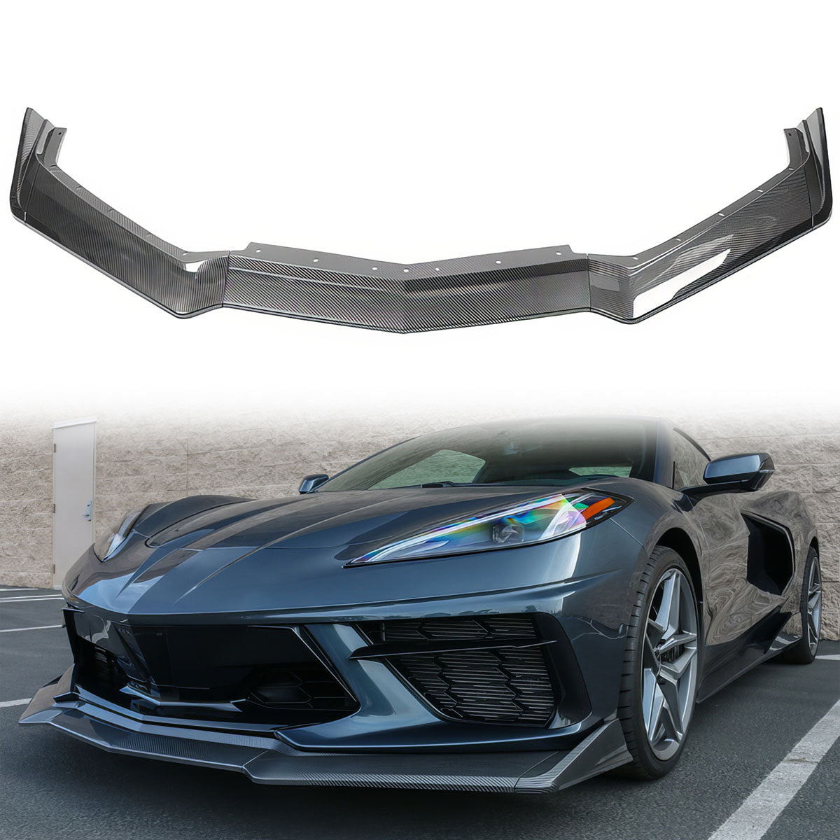 2020-2025 Chevy Corvette C8 5VM Style Front  Lip 5PCS ABS