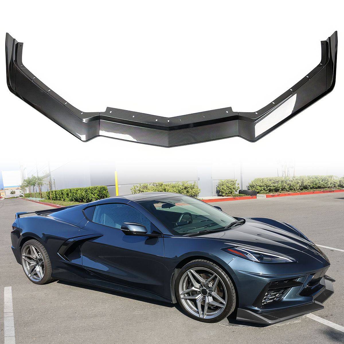 2020-2025 Chevy Corvette C8 IKON Style Front Bumper Lip 5PCS ABS