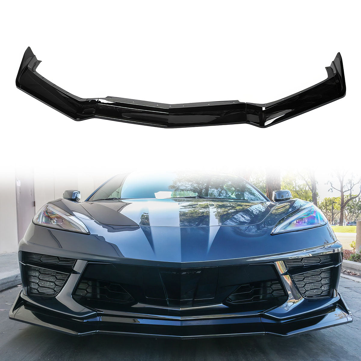 2020-2025 Chevy Corvette C8 IKON Style Front Bumper Lip 5PCS ABS