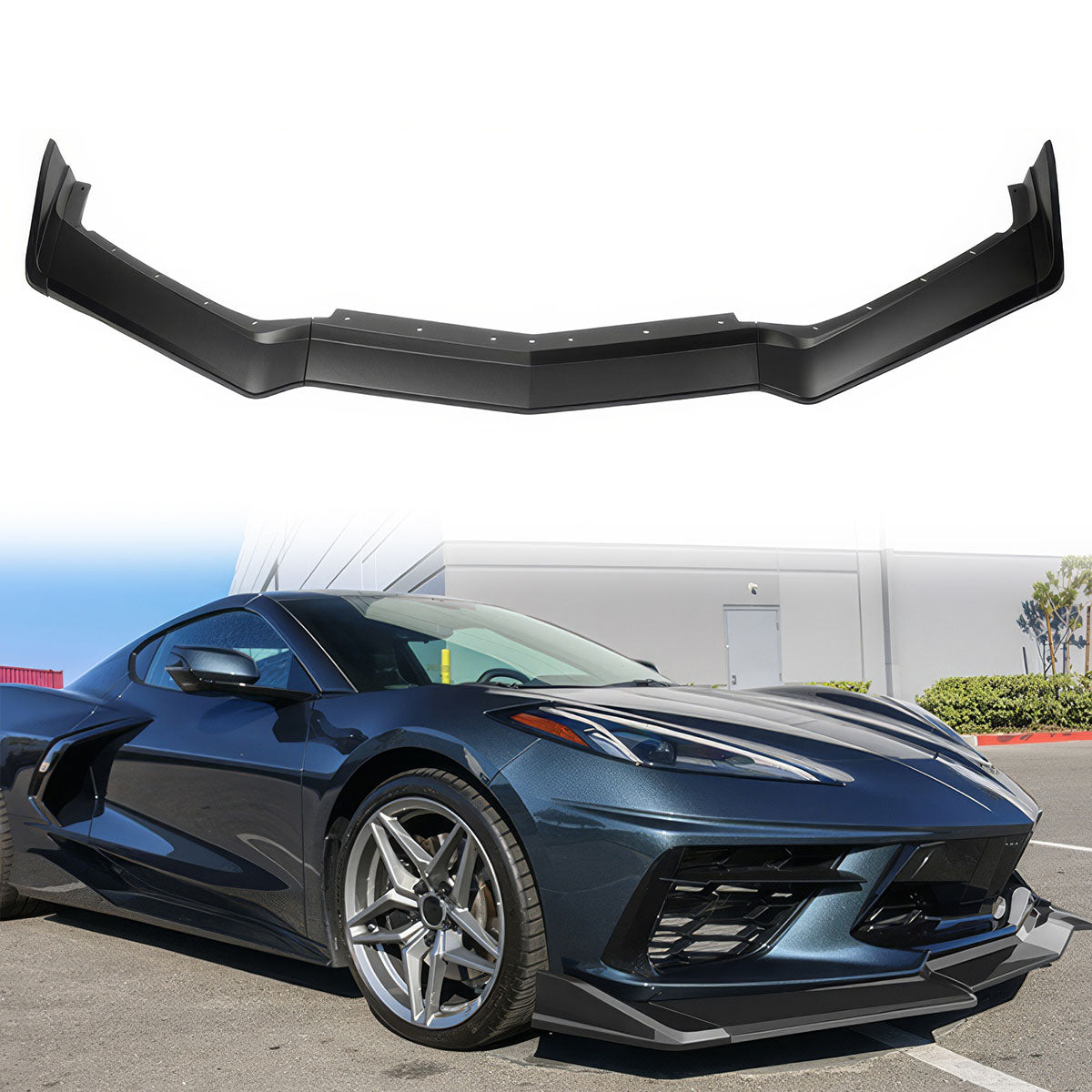 2020-2025 Chevy Corvette C8 IKON Style Front Bumper Lip 5PCS ABS
