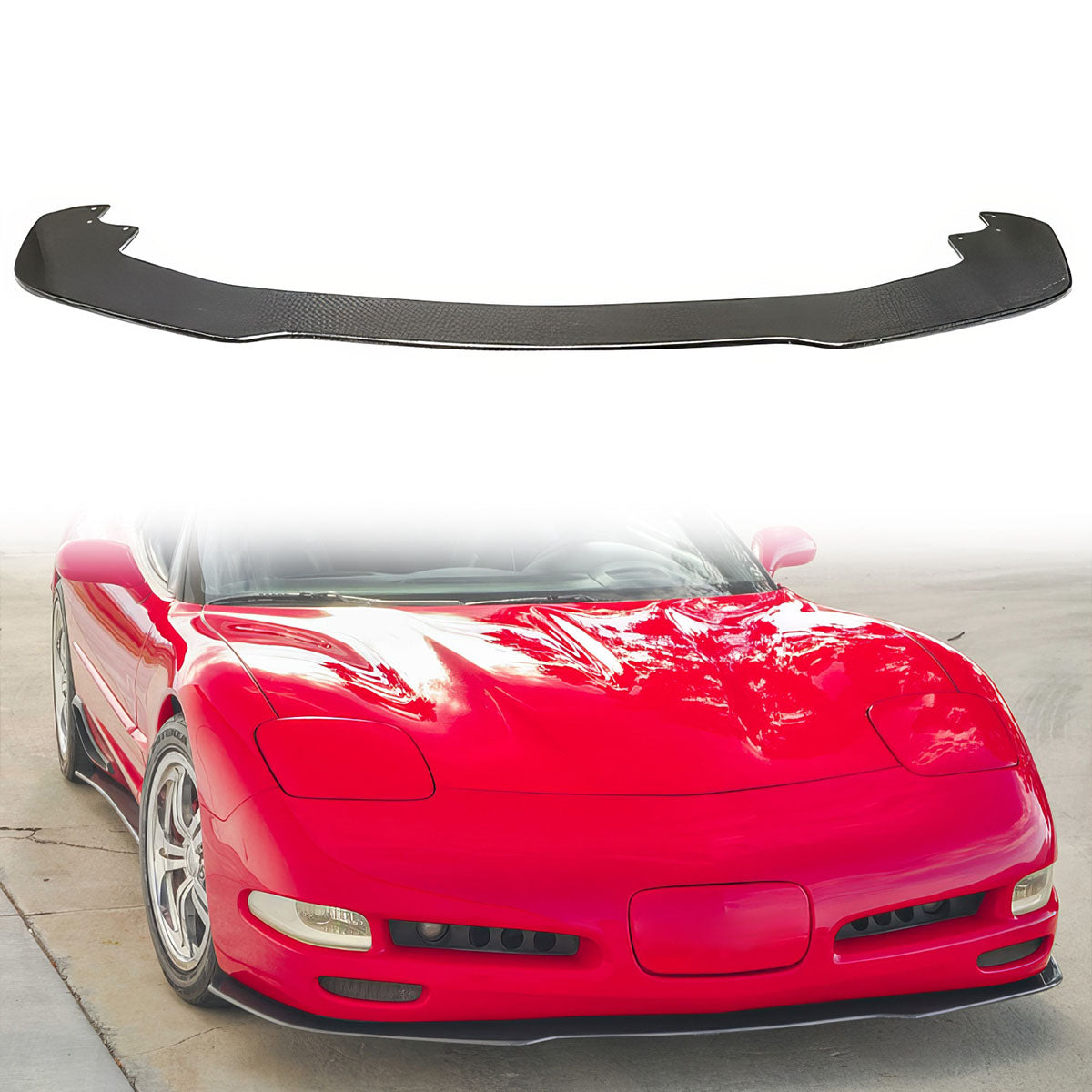 1997-2004 Chevy Corvette C5 IKON Style Front Bumper Lip Carbon Fiber