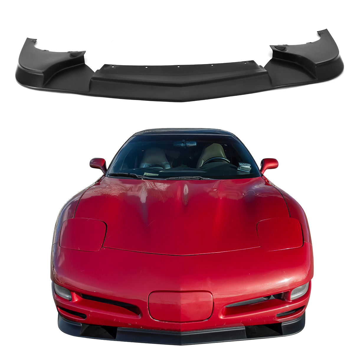 1997-2004 Chevy Corvette C5 ZR1 V2 Style Front Bumper Lip Spoiler PU