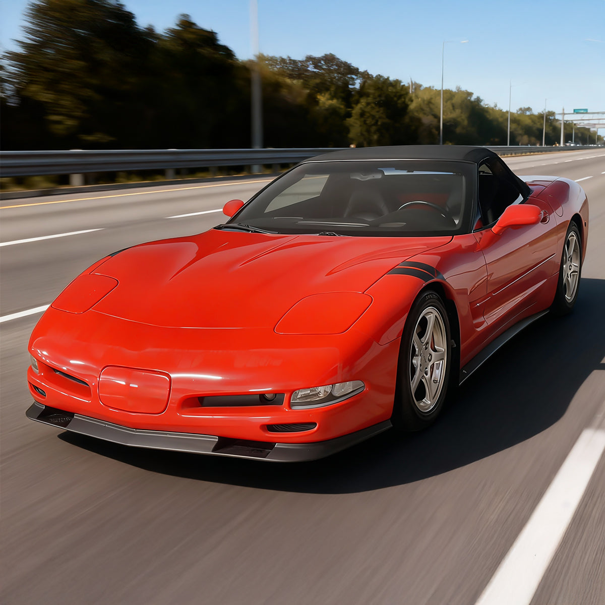 1997-2004 Chevy Corvette C5 ZR1 V2 Style Front Bumper Lip Spoiler PU