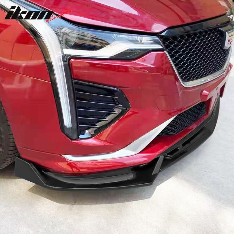 2020-2023 Cadillac CT4 IKON Style Painted Front Bumper Lip PP 3PCS
