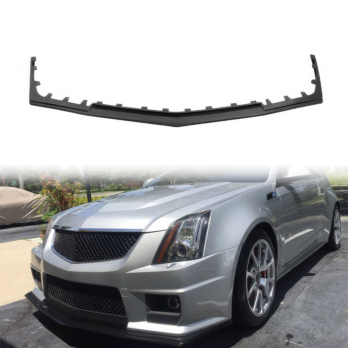 2008-2015 Cadillac CTS V Sedan H Style Front Bumper Lip Valance Guard