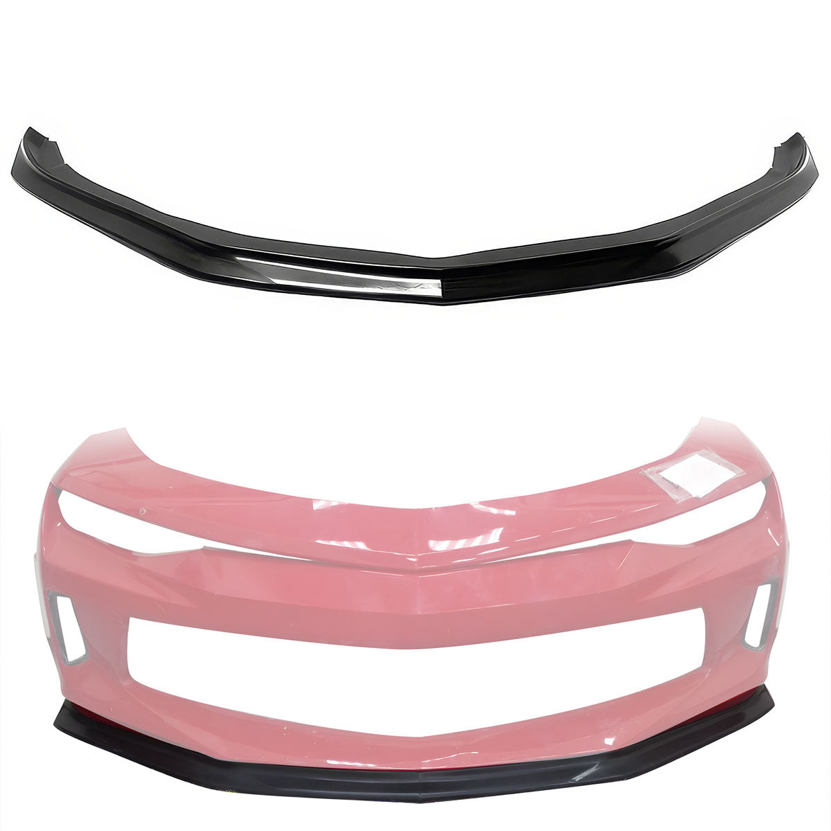 2016-2018 Chevrolet Camaro SLP Style Unpainted Black Front Bumper Lip