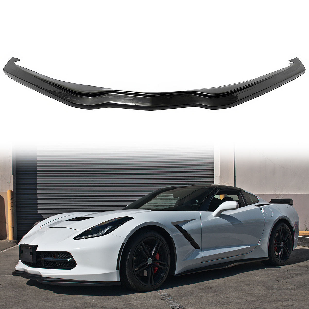 2014-19 Chevrolet Corvette Unpainted Front Lip Splitter Spoiler Kit PU