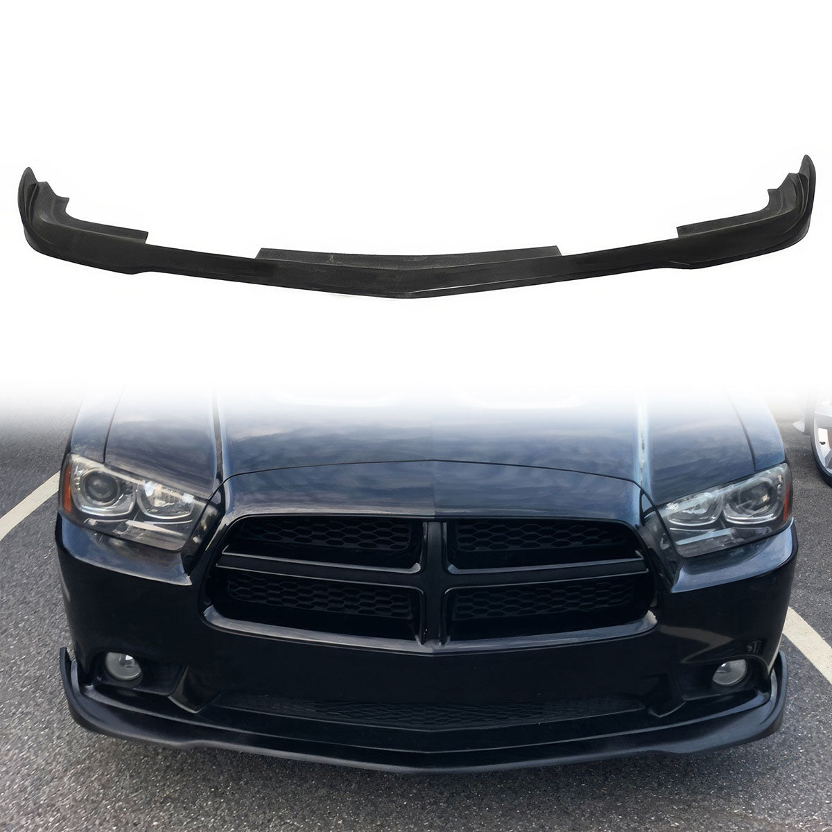 2011-2014 Dodge Charger RT SXT SE IKON Style Front Bumper Lip PU