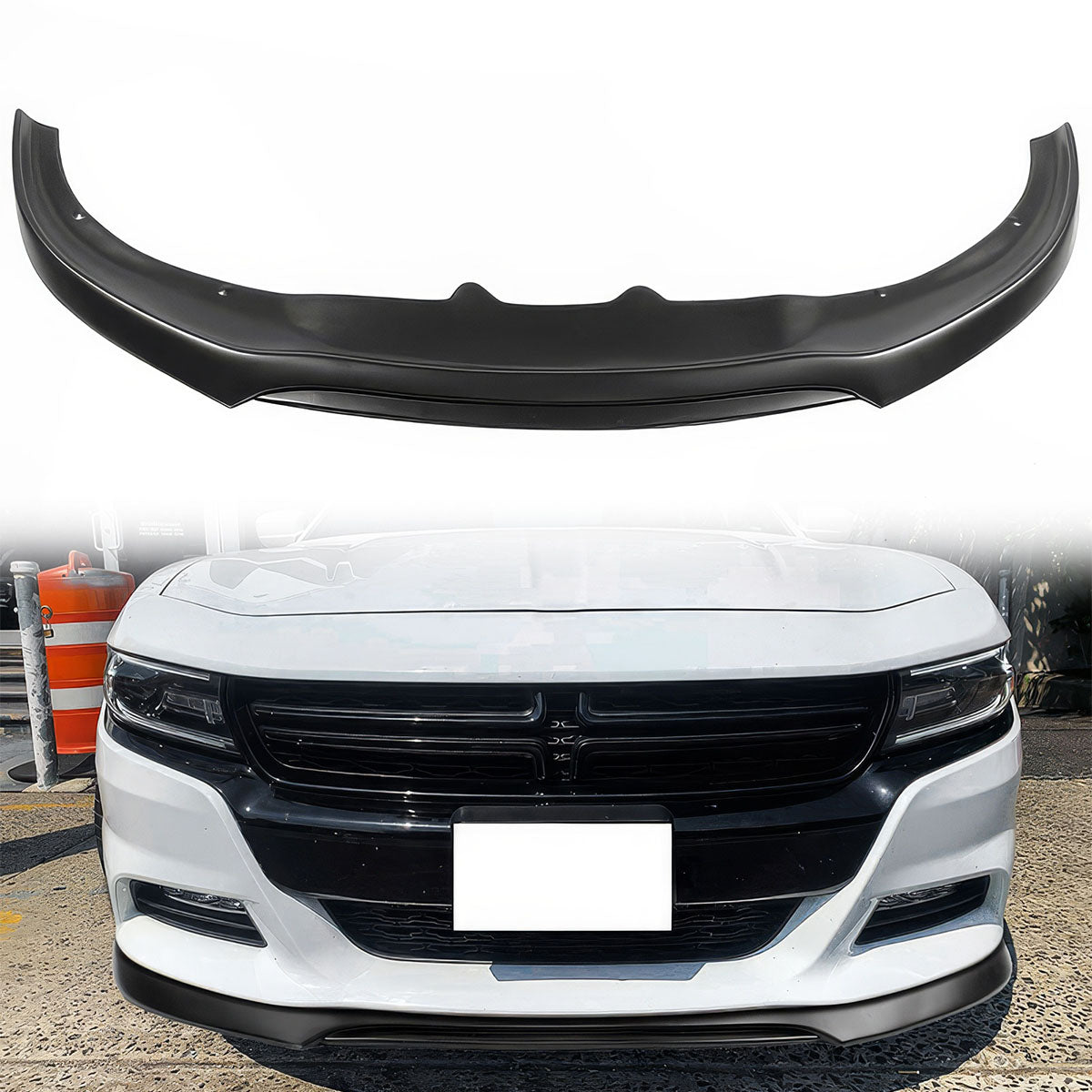 2015-2023 Dodge Charger  Front Bumper Lip IKON V2 Style PP