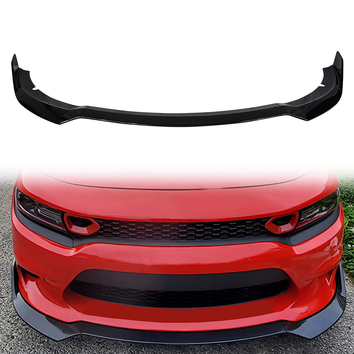 2015-2023 Dodge Charger SRT V1 Style  Front Bumper Lip 3PCS ABS