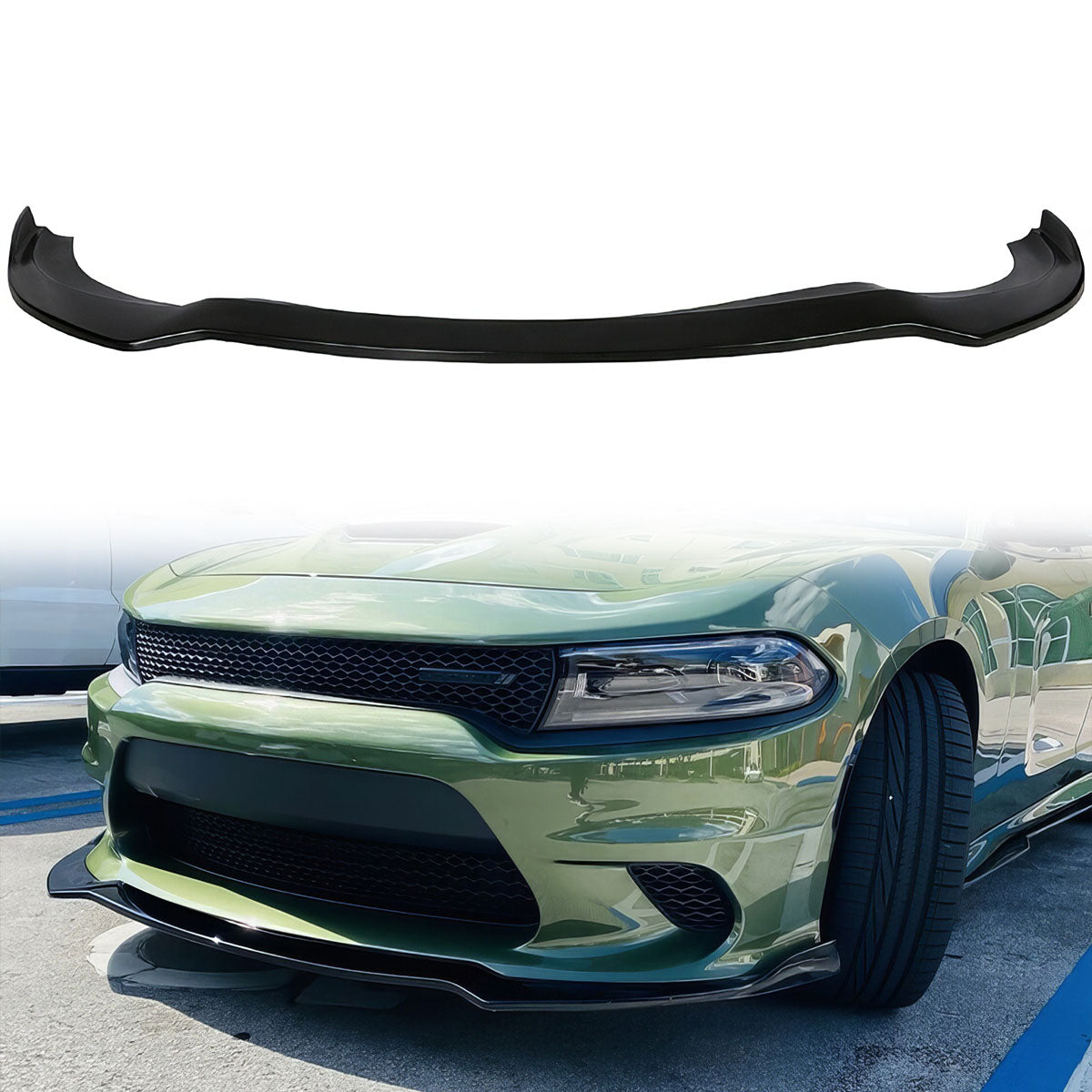 2015-2023 Dodge Charger SRT IKON Style Front Lip Splitter Spoiler PU