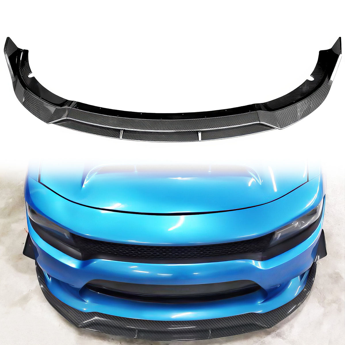 2015-2023 Dodge Charger SRT Front Lip V2 Style Lip Spoiler ABS 4PCS
