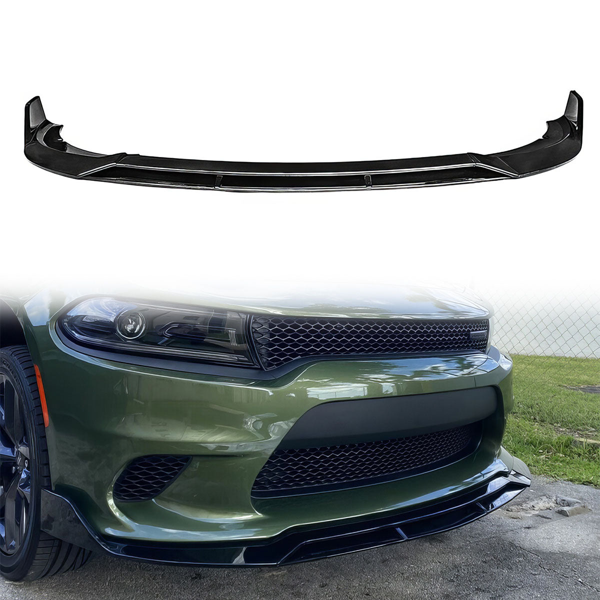 2015-2023 Dodge Charger SRT Front Lip V2 Style Lip Spoiler ABS 4PCS