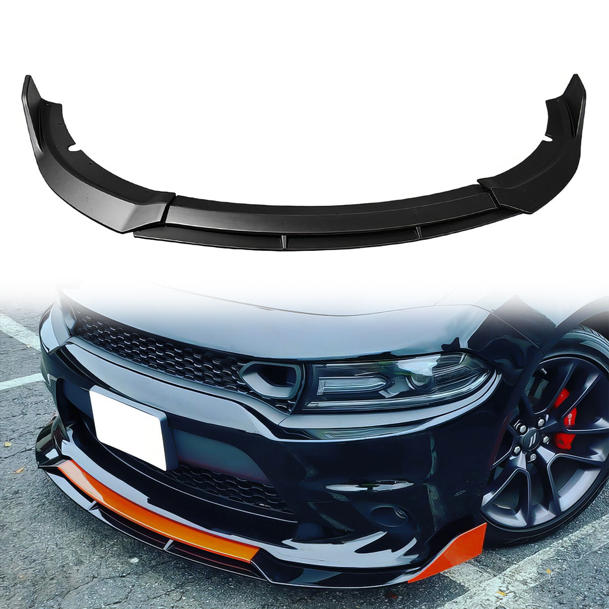 2015-2023 Dodge Charger SRT Front Lip V2 Style Lip Spoiler ABS 4PCS