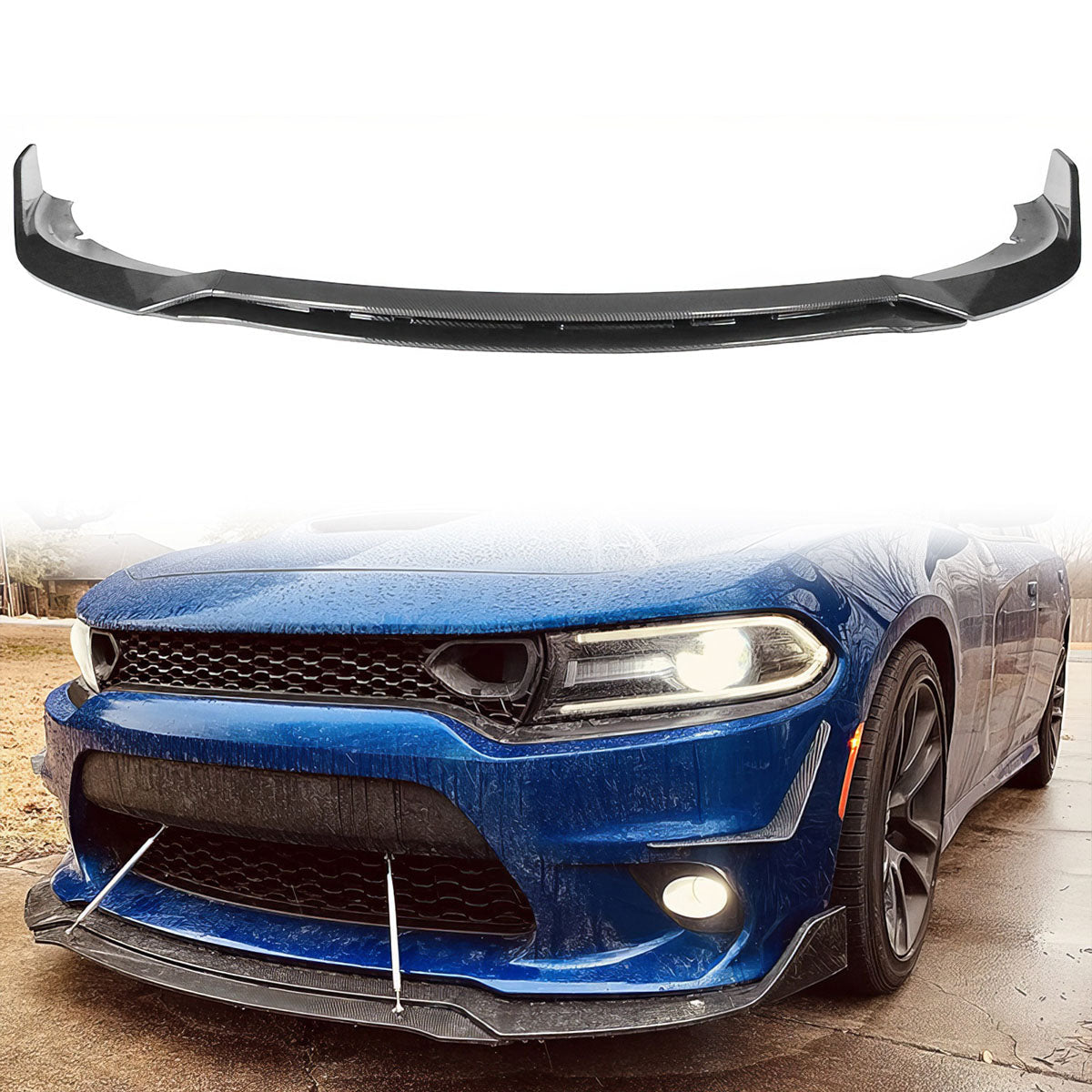 2015-2023 Dodge Charger SRT V3 Style Front Bumper Lip 4PCS  ABS
