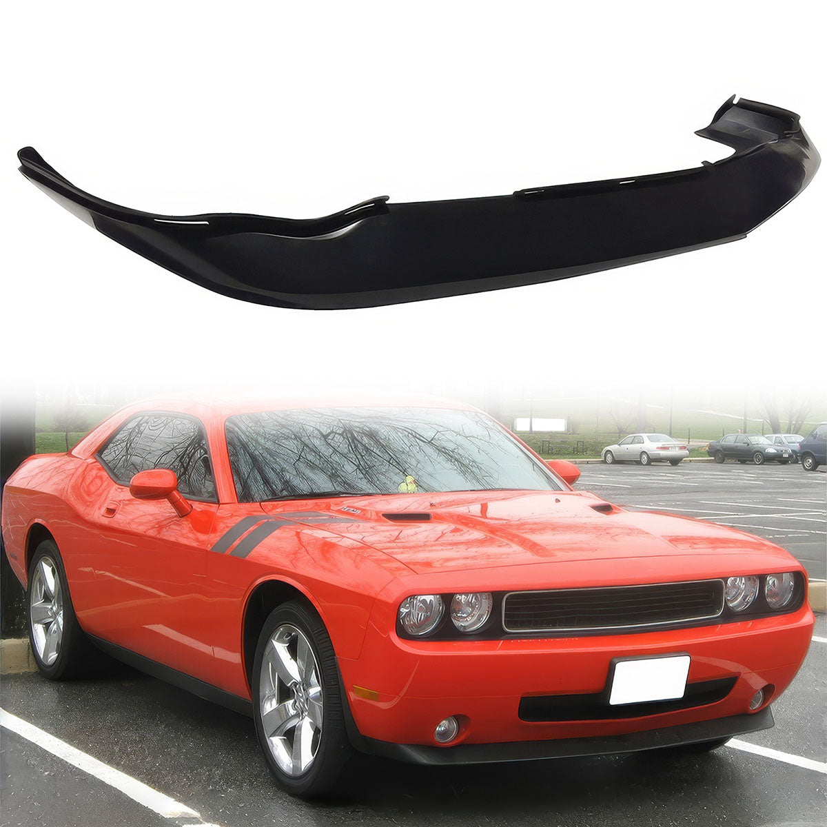2008-2010 Dodge Challenger MDP Style Front Bumper Lip Spoiler PU