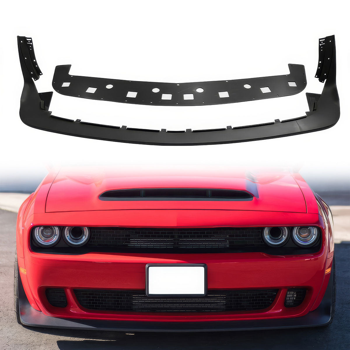 2018-2023 Dodge Challenger Demon Painted Front Bumper Lip PP
