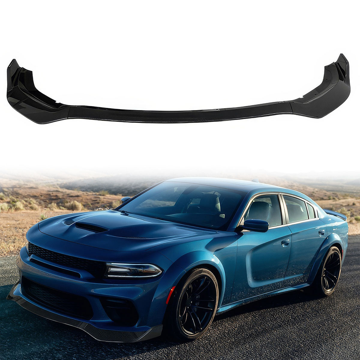 2020-2023 Dodge Charger Widebody IKON V1 Style Front Bumper Lip 3PCS