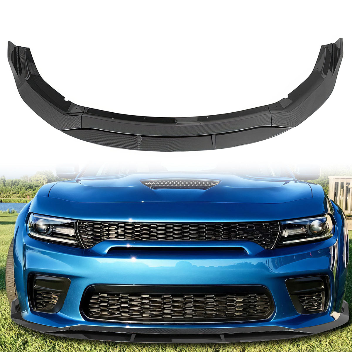 2020-2023 Dodge Charger Widebody IKON V2 Front Bumper Lip ABS 4PCS
