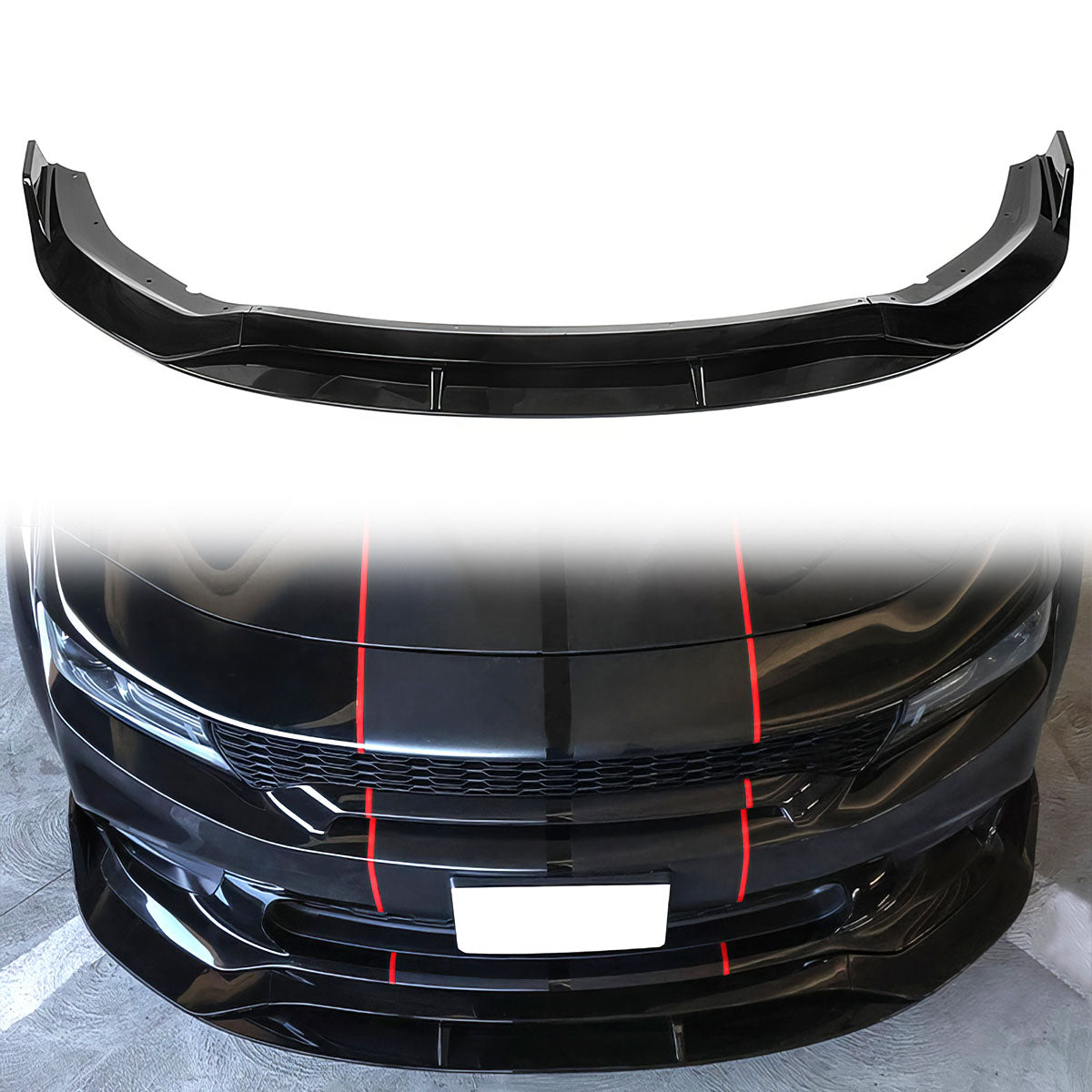2020-2023 Dodge Charger Widebody IKON V2 Front Bumper Lip ABS 4PCS