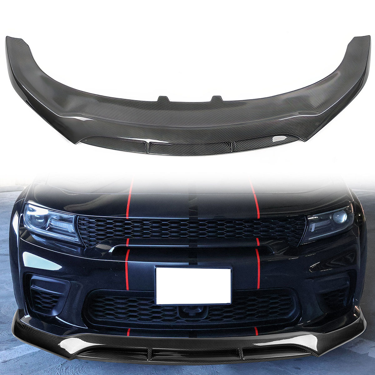2020-2023 Dodge Charger Widebody V5 PP Front Bumper Lip