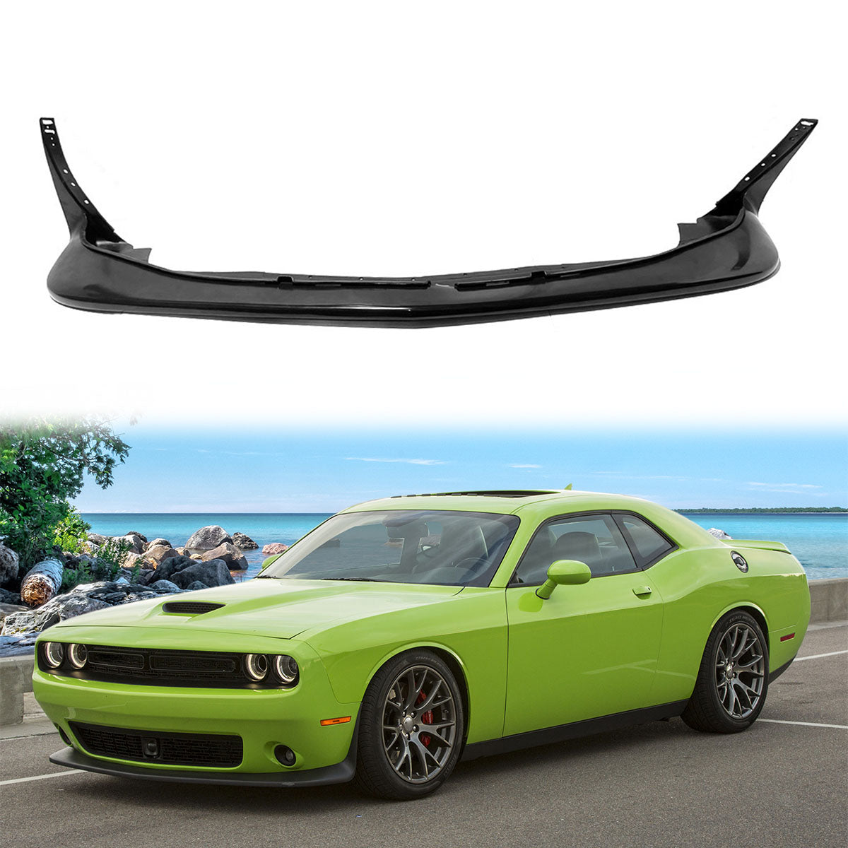 2015-2020 Dodge Challenger Unpainted Front Lip SplitterSpoiler PU