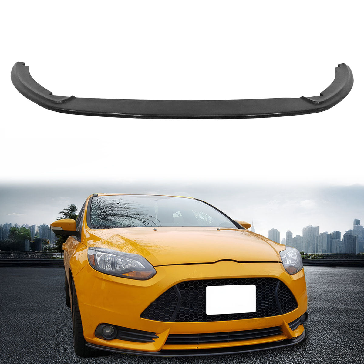 2013-2014 Ford Focus ST Splitter Style Unpainted Front Lip PU